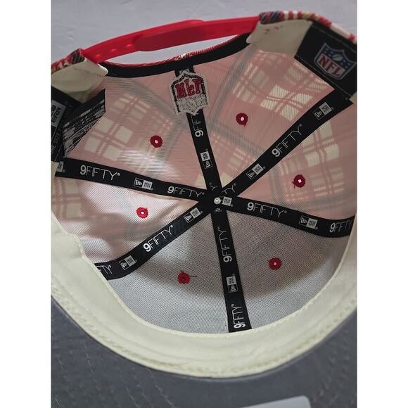 San Francisco 49ers NFL team snapback hat NEW Flannel Red - Picture 7 of 9